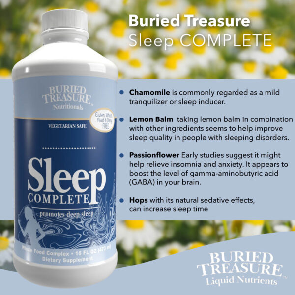 Buried Treasure Sleep Complete contains chamomile