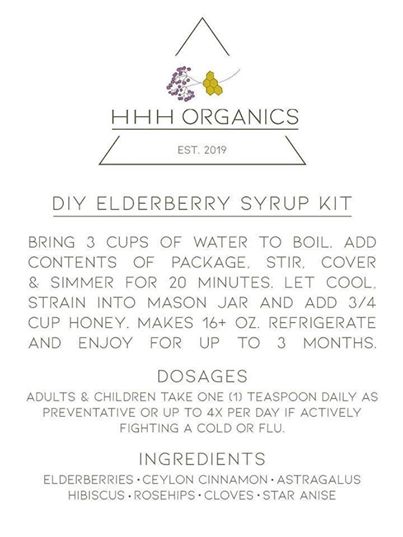 Elderberry syrup kit instructions