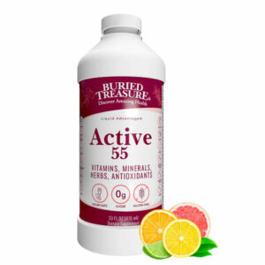 Active 55 Daily Liquid Multivitamin bottle