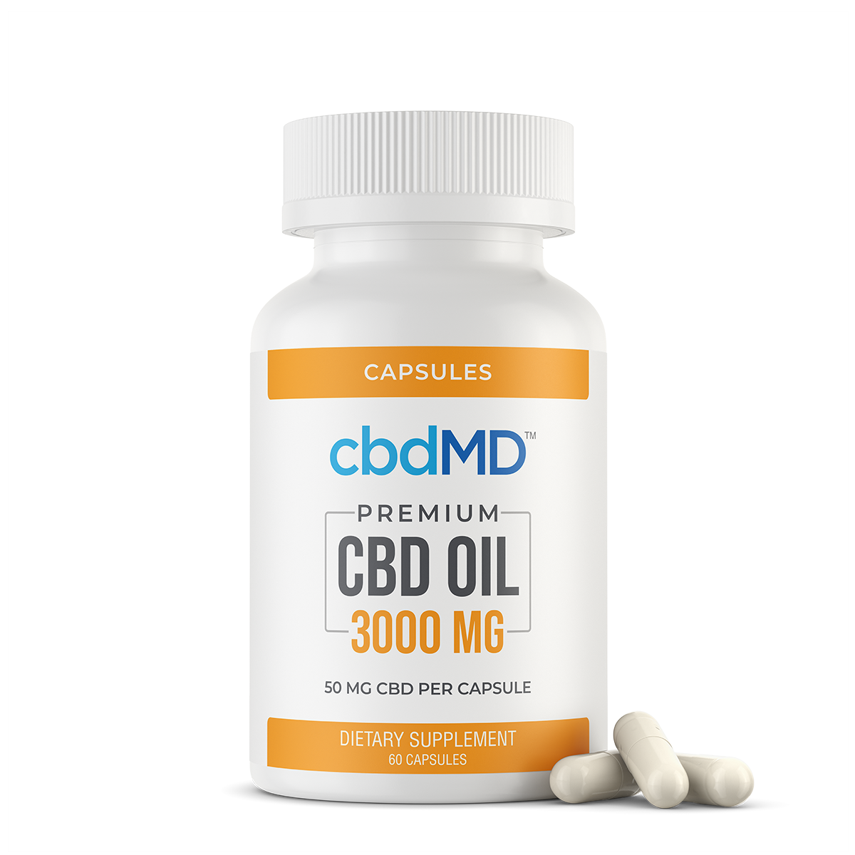 CBD oil capsule bottle - 3000mg