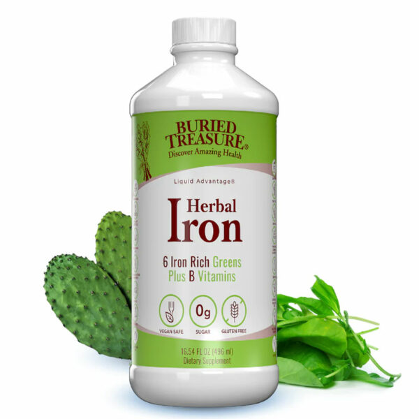 Herbal Iron supplement bottle