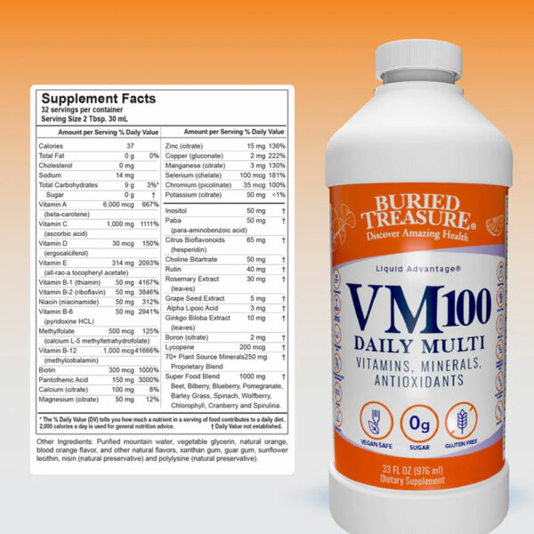 VM 100 liquid vitamins ingredients