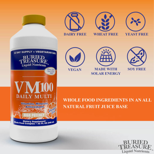 Buried Treasure VM 100 Daily Liquid Multi-Vitamins whole food